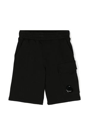 black cotton shorts C.P.COMPANY KIDS | CUQ002LCA6960100